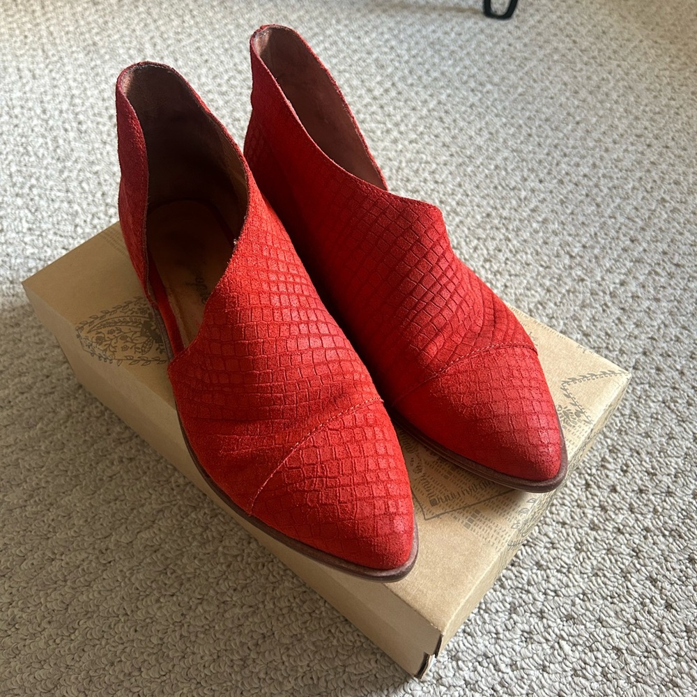 Free People Leather Flat Royale